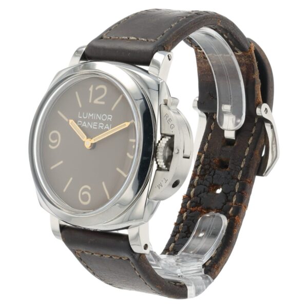 57_0061f52d-e796-4617-ad29-c39f9942a49e Panerai Luminor Brown Dial Stainless Steel 47mm Manual Wind Men’s Watch PAM00663
