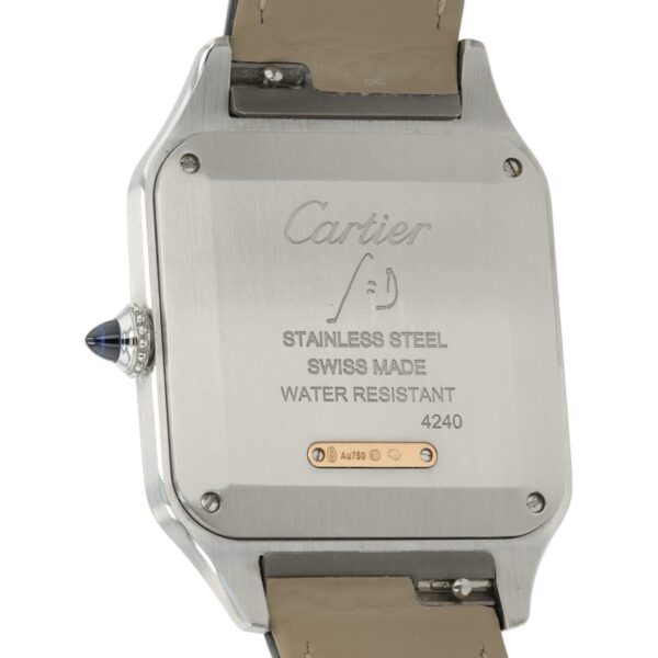 Cartier Santos Dumont Silver Dial Steel and Gold 31mm Quartz Watch W2SA0011