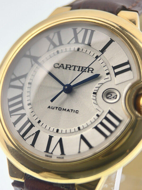 57_06b6dc1a-e6d7-4a80-9a80-0be96935ebfa Cartier Ballon Bleu 18k Yellow Gold Silver Dial 42mm Automatic Mens W6900551