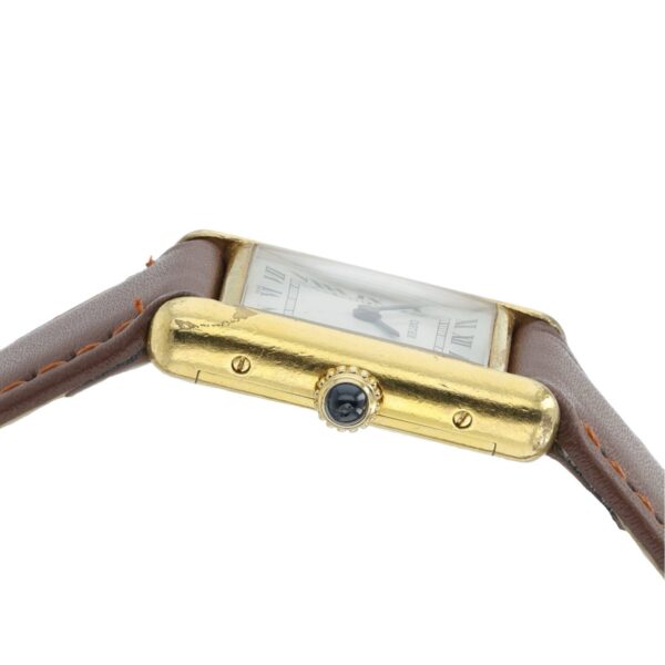 Cartier Tank White Dial Gold Plated 21mm Manual Wind Women’s Watch