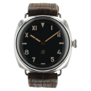 57_0aabbdf5-102f-4177-a397-62a0b64b56f0 Panerai Radiomir 3 Days Black Dial Steel 47mm Manual Wind Mens Watch PAM00424