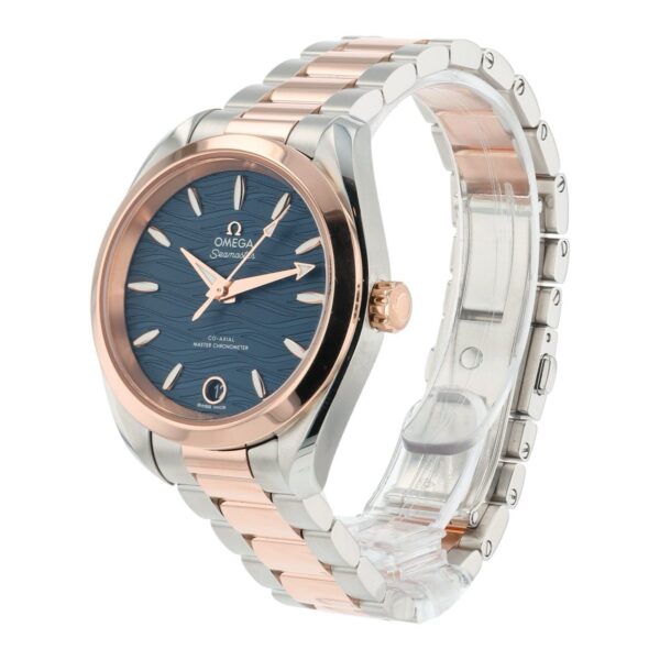 57_0b882de7-0181-4342-a788-06f2790dd170 Omega Seamaster Blue Dial Steel & Rose Gold 34mm Auto Womens 220.20.34.20.03.001