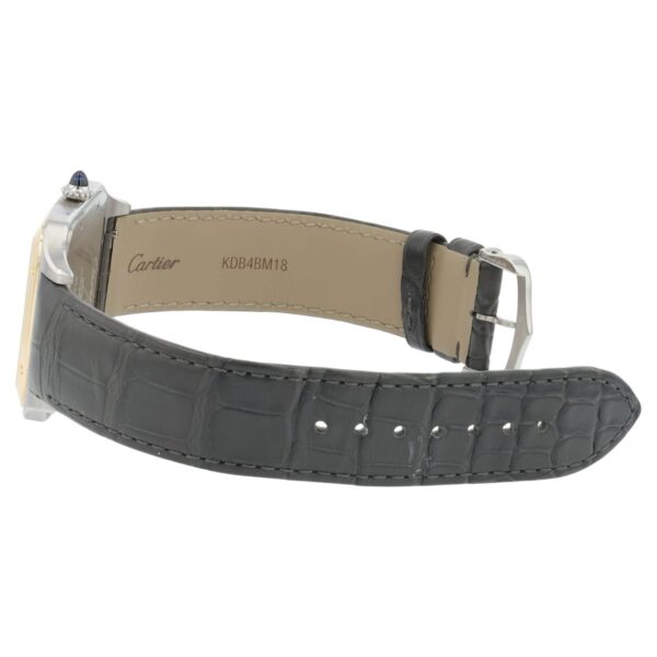 57_0f4ba849-59b8-44a0-a773-3773118e2293 Cartier Santos Dumont Gold & Steel Silver Dial Manual Wind Men’s Watch W2SA0034