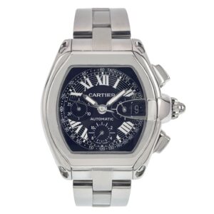 57_11a8b1bc-84d2-4f9b-b352-25752233bf92 Cartier Roadster Stainless Steel Black Dial 40mm Automatic Mens Watch W62007X6