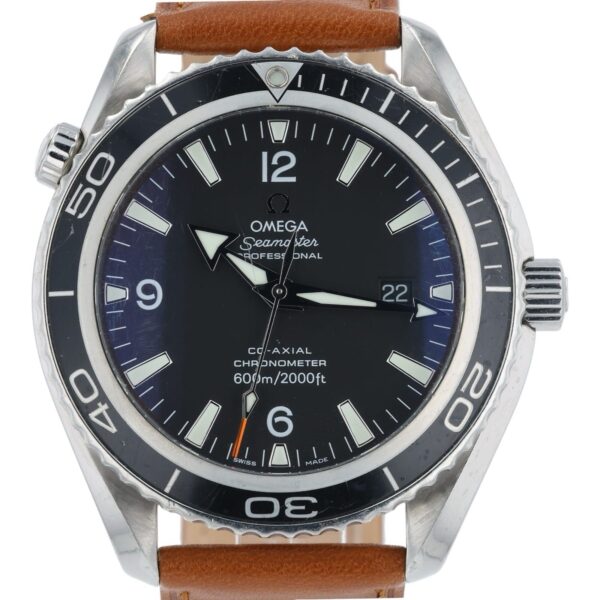 57_124135b1-66b0-4e78-98d1-bbbe314fa2ee Omega Seamaster Planet Ocean Steel Black Dial 46mm Automatic Mens Watch 2200.50