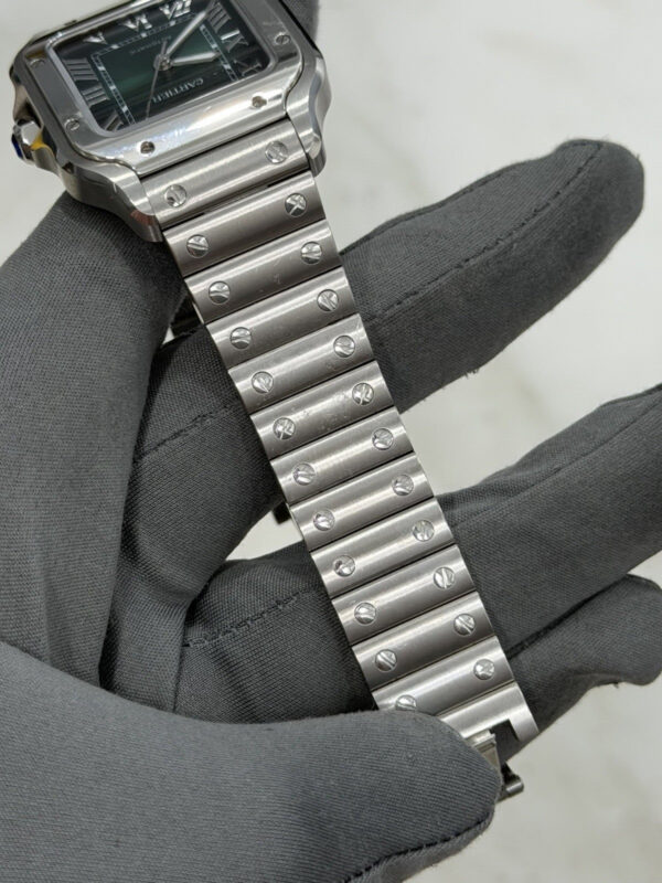 Cartier Santos Stainless Steel Green Dial 35mm Automatic Men’s Watch WSSA0061