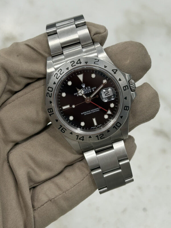 Rolex Explorer II Stainless Steel Black Dial 40mm Automatic Men’s Watch 16570