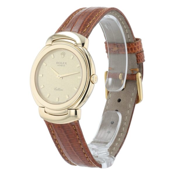 57_1aad0585-9bf5-4bfc-a092-2a3996e0713c Rolex Cellini 18k Yellow Gold Champagne Dial 33mm Quartz Unisex Watch 6622