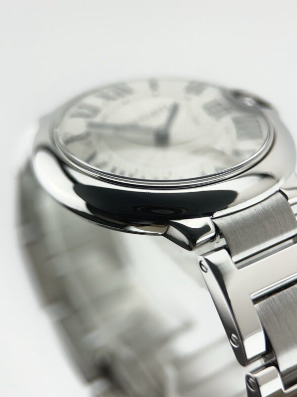 57_1cd1e435-bf0f-49e2-816d-a2b1563f2f99 Cartier Ballon Bleu Stainless Steel Silver Dial 36mm Quartz Men’s Watch W69011Z4