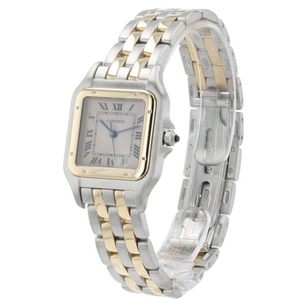57_27d4485f-a7fe-4750-9973-c8f663553176 Cartier Panthere Silver Dial Gold and Steel 27mm Quartz Unisex Watch 110000R
