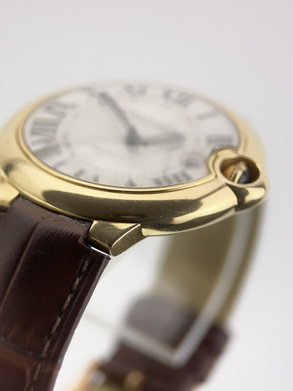 57_28e30462-7454-4033-b1b7-4829b29e5a90 Cartier Ballon Bleu 18k Yellow Gold Silver Dial 42mm Automatic Mens W6900551