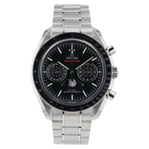 Omega Speedmaster Moonphase Steel Black Dial 44.25mm Mens 304.33.44.52.02.001