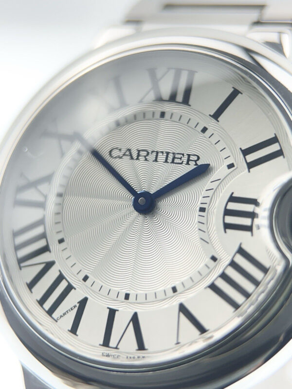 57_311cedfc-930e-4306-8bd9-4301db433632 Cartier Ballon Bleu Stainless Steel Silver Dial 36mm Quartz Men’s Watch W69011Z4
