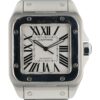 Cartier Santos 100 Stainless Steel Silver Dial 38mm Automatic Mens W20073X8