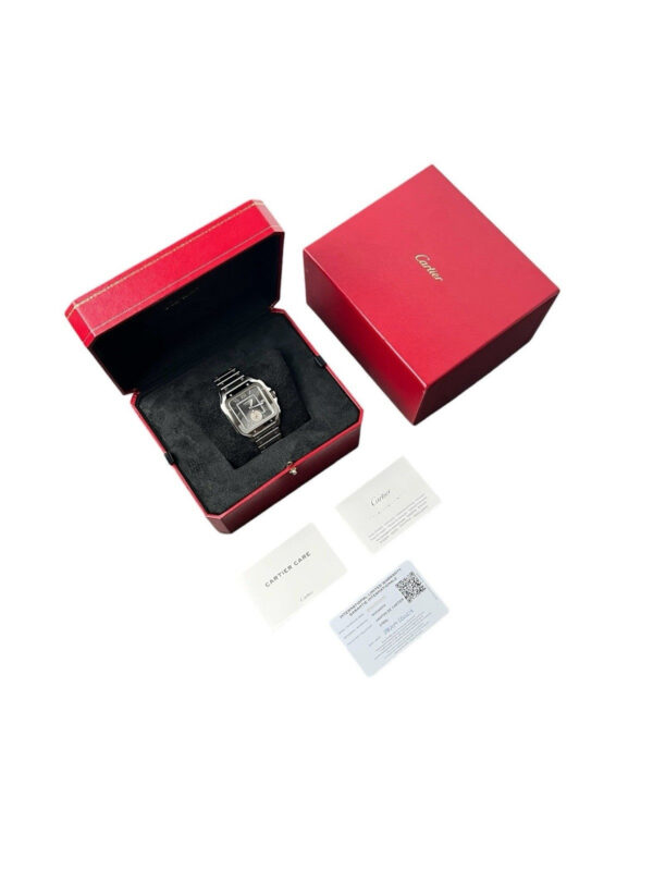 NEW Cartier Santos Dual Time Gray Dial 40mm Automatic Men’s Watch WSSA0076