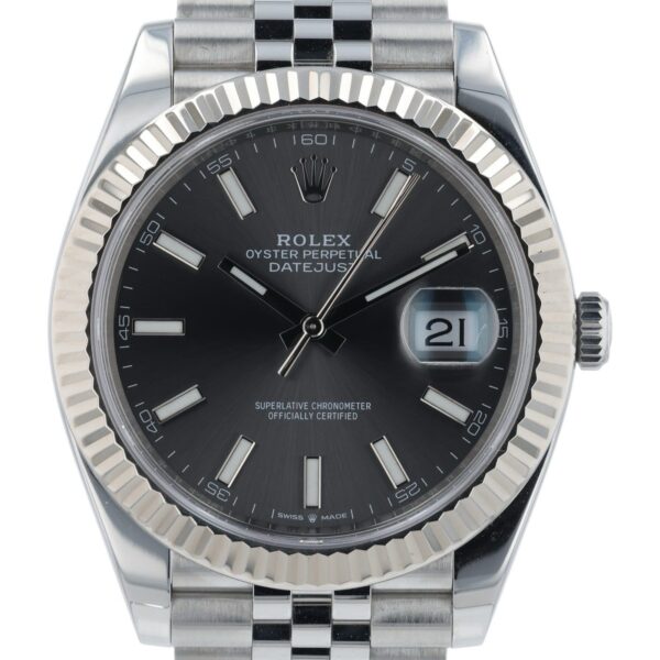 Rolex Datejust Stainless Steel Gray Dial 41mm Automatic Movement Mens 126334