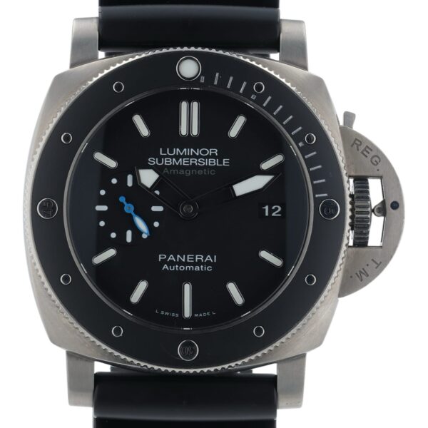 57_3ca0e2cd-ff3d-438c-bb72-32a77907f871 Panerai Luminor Submersible Black Dial Titanium 47mm Automatic Men’s PAM01389