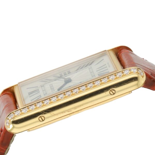 Cartier Tank Louis 18k Rose Gold Silver Dial 33x25mm Manual Wind Watch WJTA0038