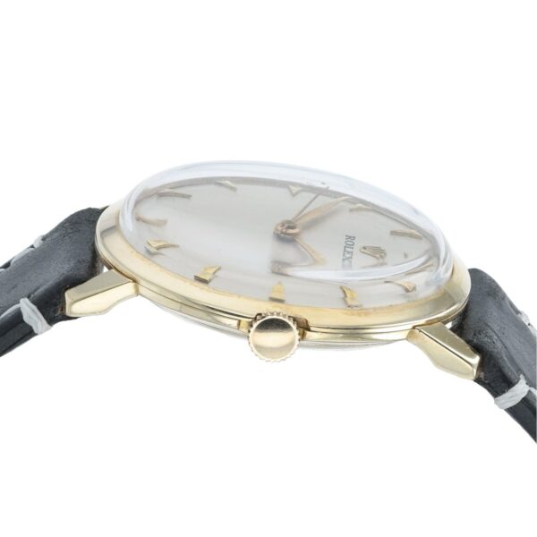Rolex Vintage Silver Dial 14k Solid Gold 33mm Manual Wind Men’s Watch 3038