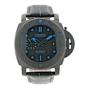 Panerai Submersible Carbon Black Dial 47mm Automatic Movement Mens PAM01616