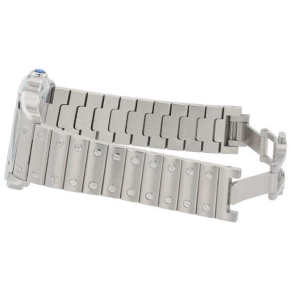 Cartier Santos Stainless Steel Blue Dial Medium Size Automatic Mens WSSA0063