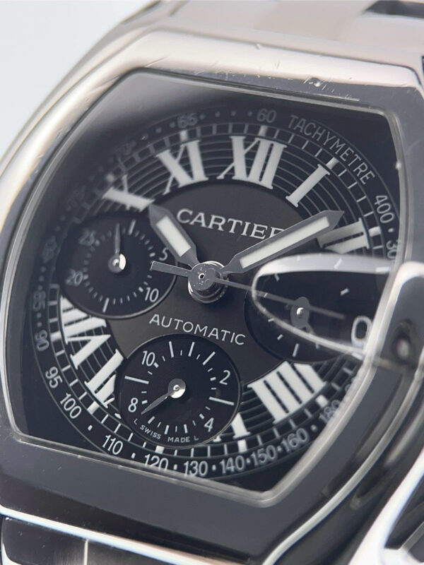 Cartier Roadster Stainless Steel Black Dial 40mm Automatic Mens Watch W62007X6