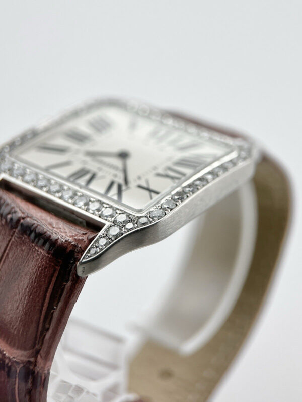 57_5460f54a-d029-4789-bb1e-3297dd73031c Cartier Santos Dumont Manual Wind 35mm 18k White Gold – AM Diamonds
