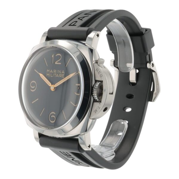 57_56ab1f76-646b-4fdb-96dc-5e7dababc593 Panerai Marina Militare Black Dial Steel 47mm Manual Wind Mens Watch PAM00673