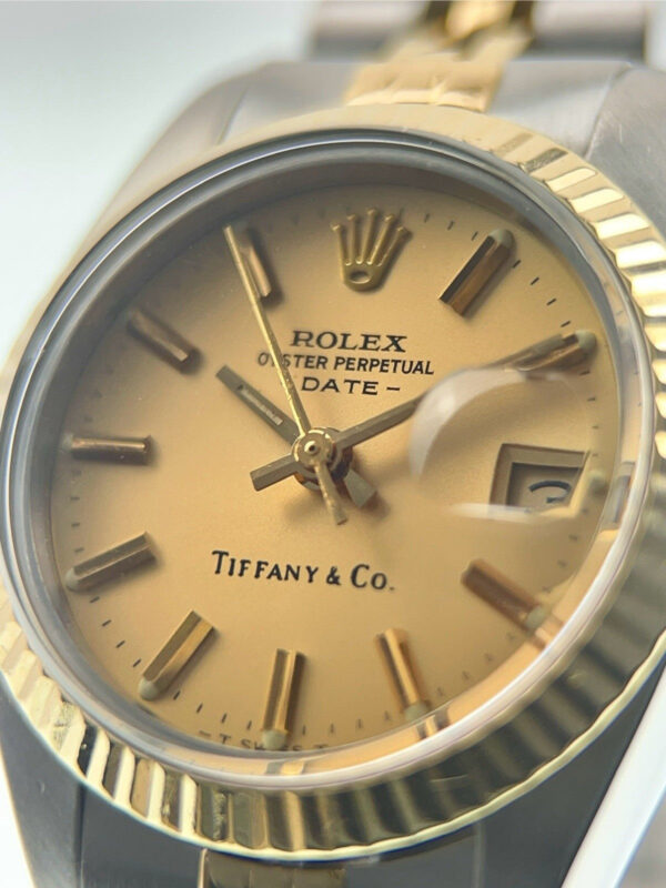 57_57277e0f-6172-421f-9b16-83a32b067eb5 Rolex Datejust Tiffany Dial Gold Steel Champagne Dial 26mm Automatic Watch 6917