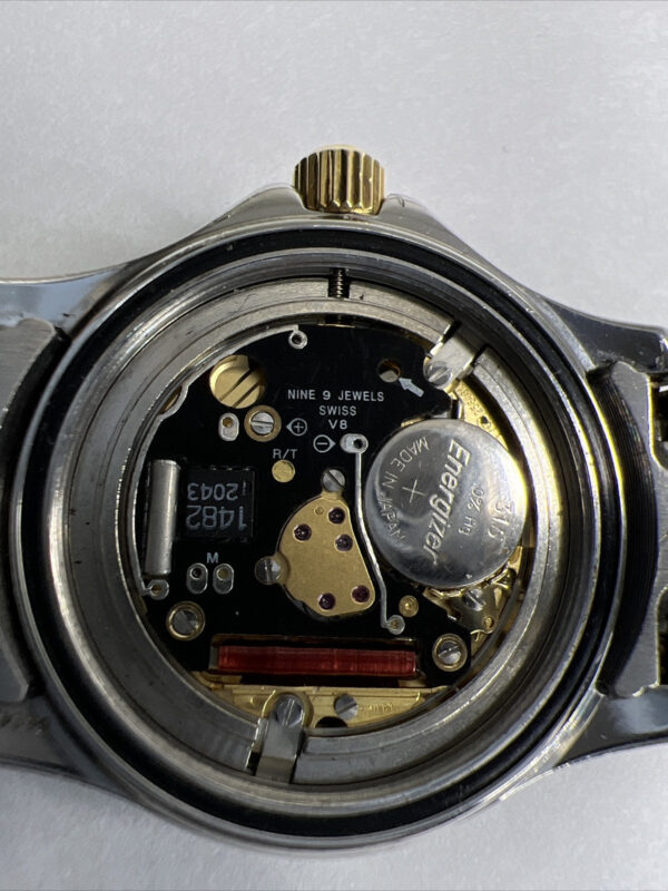 57_58e5bffa-2cd3-44a0-b90c-c97d428903a4 29mm OMEGA Seamaster 120M Steel 18K Gold Bezel Quartz Women’s Date Watch – READ