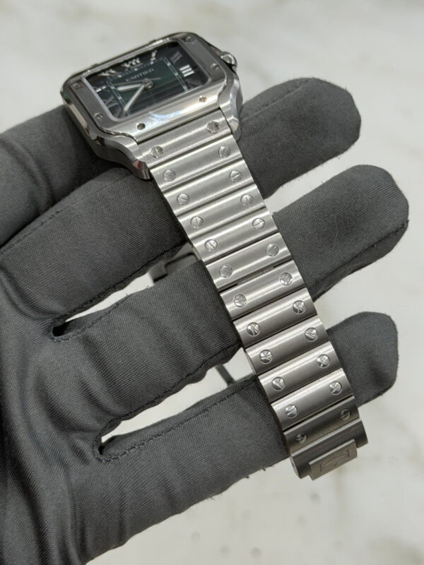 Cartier Santos Stainless Steel Green Dial 35mm Automatic Men’s Watch WSSA0061