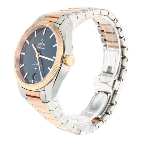 57_5bba1a9a-3ed9-44bf-a513-931646371a9a Omega Globemaster Gold & Steel Blue Dial 39mm Automatic Mens 130.20.39.21.03.001