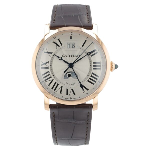 57_5c76bf41-8237-4e06-8cf7-c1015f85a0ae Cartier Rotonde de Cartier 18k Rose Gold Silver Dial 42mm Automatic W1556220