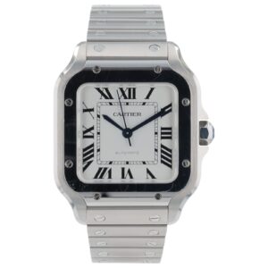 2024 Cartier Santos WSSA0029 Automatic Stainless White Dial Midsize Watch 35mm