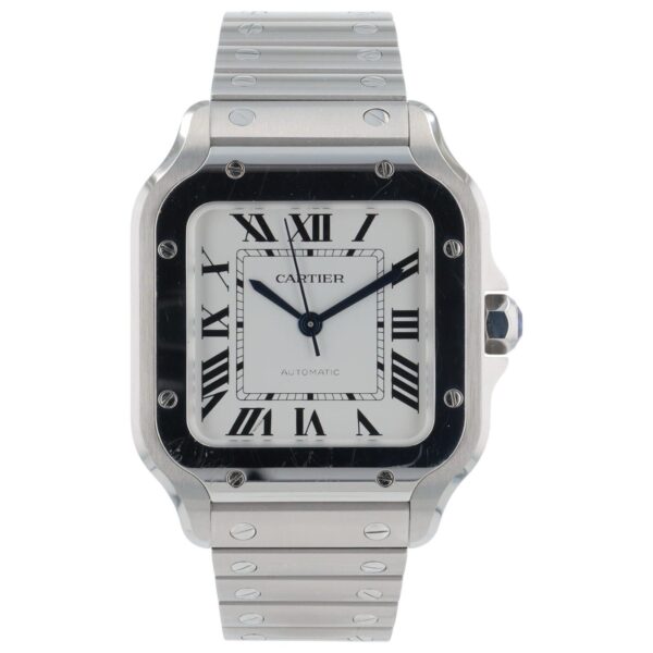 2024 Cartier Santos WSSA0029 Automatic Stainless White Dial Midsize Watch 35mm