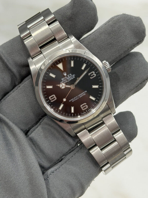 57_65bcf2a9-c04c-4f3e-aaff-60e86ed6692c Rolex Explorer Stainless Steel Black Dial 36mm Automatic Men’s Watch 114270