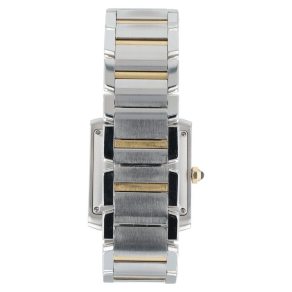 57_6edf3a1f-cf10-4892-8d0f-07328e54abc6 Cartier Tank Francaise Silver Dial Gold & Steel 28mm Automatic Womens W51005Q4