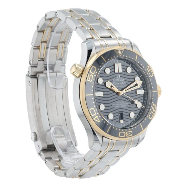57_6f13522a-4fc1-406f-a57f-f75b05bf0295 Omega Two-Tone Seamaster Black Dial Gold & Steel 42mm Mens 210.20.42.20.01.002
