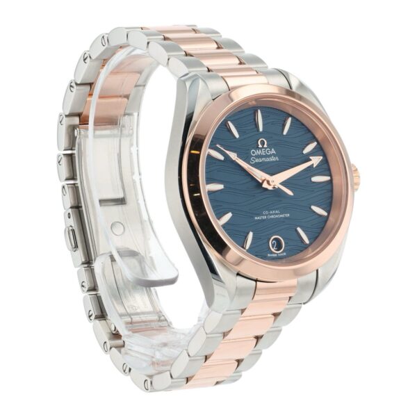 57_6f892fec-8f40-4387-9b82-2a26f8f9dafd Omega Seamaster Blue Dial Steel & Rose Gold 34mm Auto Womens 220.20.34.20.03.001