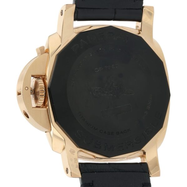 Panerai Submersible 18k Rose Gold Black Dial 42mm Automatic Mens Watch PAM01164