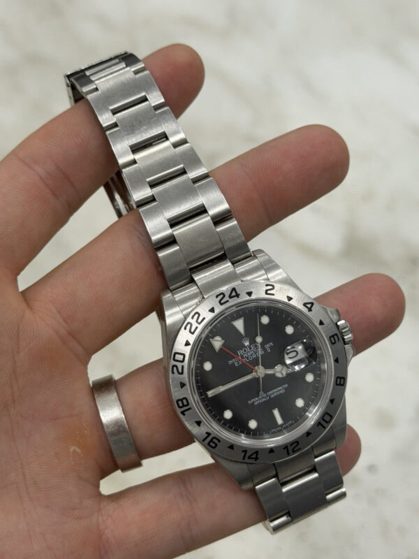 Rolex Explorer II Stainless Steel Black Dial 40mm Automatic Mens Watch 16570