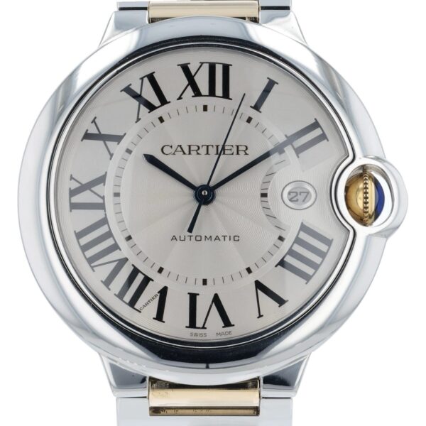 57_83648198-ec48-4be6-967e-30207f5ef653 Cartier Ballon Bleu Silver Dial Gold & Steel 42mm Automatic Men’s Watch W69009Z3