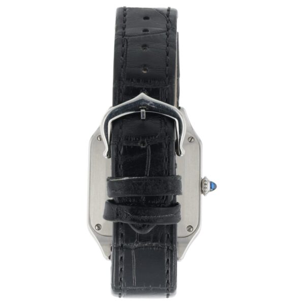 57_83f11750-a284-4628-8f10-489c0c95f8eb Cartier Santos Dumont Silver Dial Rose Gold & Steel 27.5mm Quartz Watch W2SA0012