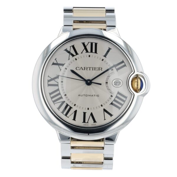 57_88c92d94-869d-4a64-8a07-1c7fd3b957e5 Cartier Ballon Bleu Silver Dial Gold & Steel 42mm Automatic Men’s Watch W69009Z3