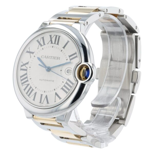 57_8c8e5ba0-0747-4e1d-8db0-c58d429e6973 Cartier Ballon Bleu Silver Dial Gold & Steel 42mm Automatic Men’s Watch W69009Z3