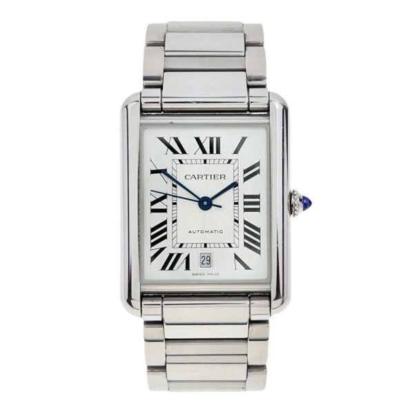 Cartier Tank XL Steel 31mm Automatic Men’s Watch WSTA0053 W/ Extension 2029