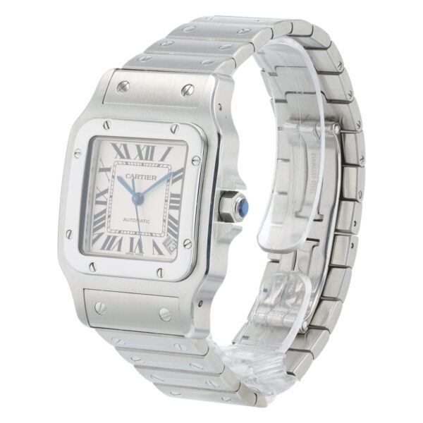 Cartier Santos Galbee Stainless Steel Silver Dial 32mm Automatic Mens Watch 2823