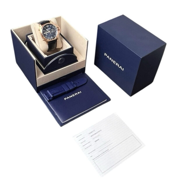 57_93b0eb73-044c-463a-9abf-25d0dcce3bda Panerai Luminor Goldtech 18k Rose Gold Blue Dial 44mm Automatic Mens PAM01111