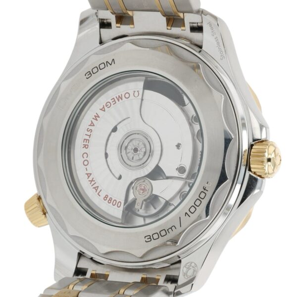 57_995a8965-15c1-4656-af22-e9b6237a64dd Omega Two-Tone Seamaster Black Dial Gold & Steel 42mm Mens 210.20.42.20.01.002