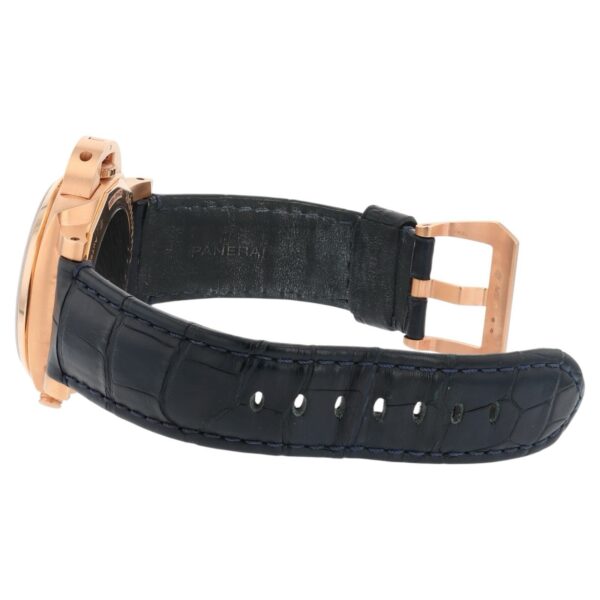 57_9c593895-6140-4f9c-a486-ea79ee9578d8 Panerai Luminor Goldtech 18k Rose Gold Blue Dial 44mm Automatic Mens PAM01111